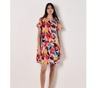Minikleid APRICOT "Minikleid", Damen, Gr. L (40), N-Gr, bunt (assorted), Obermaterial: 60% Baumwolle CO. 40% Viskose CV., gemustert, normal, Kleider Minikleid, mit Colorblock (19111253-40) assorted