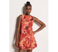 Minikleid APRICOT "Minikleid", Damen, Gr. XL (42), N-Gr, rot, gewebt, Obermaterial: 100% Baumwolle CO., gemustert, Kleider Minikleid, mit abstraktem Print und Bubble-Saum (83440339-42) rot