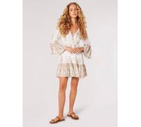 Apricot Minikleid mit Allover-Paisley-Print in Weiss, Größe L