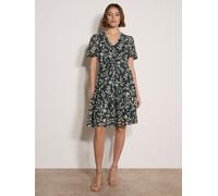 Minikleid APRICOT "Silhouette Leaf Mini-Kleid mit Kordelzug", Damen, Gr. M (38), N-Gr, grün, Obermaterial: 100% Polyester PES., gemustert, Kleider Minikleid (66503540-38) grün