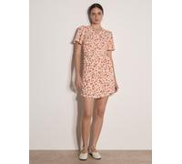 Minikleid APRICOT "Wickel-Minikleid", Damen, Gr. M (38), N-Gr, beige (creme), gewebt, Obermaterial: 100% Viskose CV., geblümt, V-Ausschnitt, Kleider Minikleid, Druck (24656228-38) creme