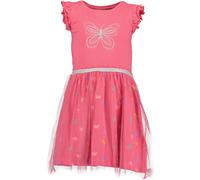 Minikleid BLUE SEVEN, Mädchen, Gr. 104, N-Gr, pink, Jersey, Obermaterial: 95% Baumwolle, 5% Elasthan, bedruckt, kurz, Rundhals, Rüschen, Kleider Minikleid, Baumwollmischung, verschiedene Drucke (83258