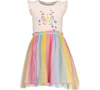 Minikleid BLUE SEVEN, Mädchen, Gr. 110, N-Gr, rosa, Jersey, Obermaterial: 95% Baumwolle, 5% Elasthan, bedruckt, kurz, Rundhals, Rüschen, Kleider Minikleid, Baumwollmischung, verschiedene Drucke (52223