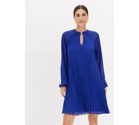Minikleid BONPRIX, Damen, Gr. 36, N-Gr, blau, Obermaterial: 100% Polyester. Futter: 100% Polyester, festlich, A-Linie, Kleider Minikleid, für Damen, aus Chiffon, mit Plissee, mit Ballonärmeln, in A-Li
