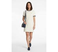 Minikleid CALVIN KLEIN JEANS, Damen, Gr. S (38), N-Gr, tofu, Web, Obermaterial: 100% Baumwolle, unifarben, regular fit mini, Rundhals, eingesetzt angesetztes Bündchen, Kleider Minikleid, Regular fit m