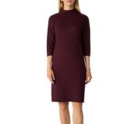 Minikleid COMMA, Damen, Gr. 42, N-Gr, lila (schwarz berry), Web, Obermaterial: 80% Viskose, 20% Polyamid, unifarben, casual, regular fit lang, Langarm, Kleider, mit Rippdetails (70562423-42) schwarz b