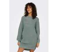 Minikleid JDY "JDYWHITNEY MEGAN L/S BOAT DRESS KNT NOOS", Damen, Gr. M, N-Gr, grün (abyss detail:w schwarz ply), Rippstrick, Obermaterial: 88% Polyacryl, 12% Polyester, relaxed fit kurz, U-Boot-Aussch