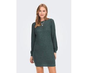 Minikleid JDY "JDYWHITNEY MEGAN L/S BOAT DRESS KNT NOOS", Damen, Gr. XXS, N-Gr, grün (north atlantic detail:w schwarz ply), Rippstrick, Obermaterial: 88% Polyacryl, 12% Polyester, relaxed fit kurz, U-