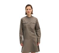 Minikleid MARC O'POLO "aus Brushed Cotton Twill", Damen, Gr. 36, Normalgrößen, chalky braun, Obermaterial: 56% Baumwolle, 41% Lyocell, 3% Elasthan, unifarben, weit kurz, Doppelmanschette, Kleider Mini