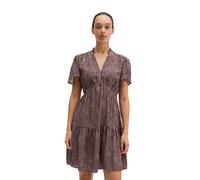 Minikleid MARC O'POLO "aus fließender Viskose", Damen, Gr. 38, Normalgrößen, braun (dunkelrot), Obermaterial: 100% Viskose, bedruckt, regular fit kurz, Bündchen, Kleider Minikleid (75634360-38) dunkel