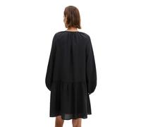 Minikleid MARC O'POLO "aus Viskose-Mix", Damen, Gr. 36, Normalgrößen, Langarm, schwarz (deep night blau), Obermaterial: 83% Viskose, 17% Polyamid. Futter: 100% Viskose, unifarben, loose fit kurz, elas