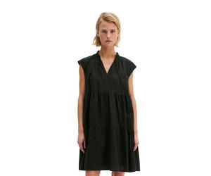 Minikleid MARC O'POLO "aus weichem Baumwoll-Voile", Damen, Gr. 38, Normalgrößen, schwarz, Obermaterial: 100% Baumwolle. Futter: 100% Modal, unifarben, loose fit knielang, normaler Saum, Kleider Minikl