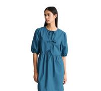 Minikleid MARC O'POLO DENIM "aus Baumwoll-Popeline", Damen, Gr. XS, Normalgrößen, medium blau 4671, Obermaterial: 100% Baumwolle, unifarben, relaxed fit kurz, Kleider Minikleid (34683455-XS) medium bl