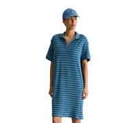 Minikleid MARC O'POLO DENIM "aus Organic Cotton", Damen, Gr. XS, Normalgrößen, Kurzarm, medium blau, Obermaterial: 100% Baumwolle, gestreift, regular fit kurz, Rippbündchen, Kleider Minikleid (5182500