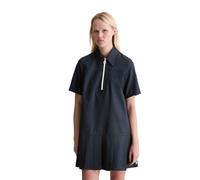 Minikleid MARC O'POLO DENIM "aus recyceltem Polyester mit Viskose", Damen, Gr. XXL, Normalgrößen, blau depths, Obermaterial: 65% Polyester, 35% Viskose, unifarben, relaxed fit kurz, normaler Saum, Kle