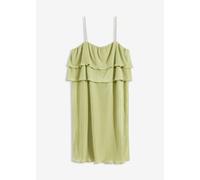 Minikleid mit Plissee und Strass-Trägern 40/42 (M)