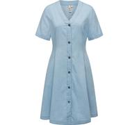 Ragwear Damen Kurzarm Sommerkleid kurzes Minikleid mit Schleife am Rücken Kveeda Denim YOUMODO Light Blue Denim Gr. S
