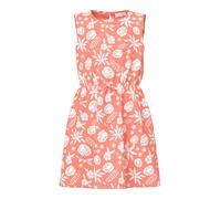 Minikleid NAME IT "NKFVINAYA SPENCER", Mädchen, Gr. 158, N-Gr, fusion coral aop:tropical, Web, Obermaterial: 98% Polyester, 2% Elasthan, bedruckt, geblümt, normal kurz, Rundhals, Kleider Minikleid, Ma