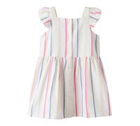 Minikleid NAME IT "NMFFIMY CAPSL DRESS", Mädchen, Gr. 92, N-Gr, strawberry moon, Web, Obermaterial: 100% Baumwolle, gestreift, normal normal, eckiger Ausschnitt, Flügelärmel Rüschen, Kleider Minikleid