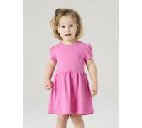 Minikleid NAME IT "NMFVIVIA SS 2P DRESS NOOS", Mädchen, Gr. 110, N-Gr, strawberry moon pack:with cradle pink cherry aop, Jersey, Obermaterial: 100% Baumwolle, bedruckt, unifarben, kurz, Rundhals, Klei