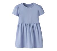 Minikleid NAME IT "NMFVIVIA SS DRESS NOOS", Mädchen, Gr. 128, N-Gr, lila impression, Jersey, Obermaterial: 100% Baumwolle, unifarben, kniefrei, Rundhals, Kleider Minikleid, Baumwolle, kurze Puffärmel 