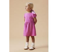 Minikleid NAME IT "NMFVIVIA SS DRESS NOOS", Mädchen, Gr. 98, N-Gr, strawberry moon, Jersey, Obermaterial: 100% Baumwolle, unifarben, kniefrei, Rundhals, Kleider Minikleid, Baumwolle, kurze Puffärmel (