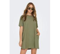 Minikleid ONLY "ONLMARA S/S POCKET DRESS JRS NOOS", Damen, Gr. S, N-Gr, mermaid, Jersey, Obermaterial: 100% Baumwolle, unifarben, oversize kurz, Rundhals, Kleider Minikleid, Baumwolle, oversize, Rundh