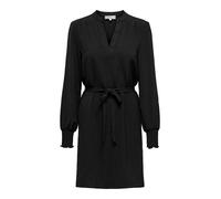 Minikleid ONLY "ONLMETTE LIFE V-NECK SMOCK DRESS WVN", Damen, Gr. XS (34), N-Gr, schwarz, Web, Obermaterial: 100% Polyester, unifarben, regular fit, V-Ausschnitt, gesmokt, Kleider, Sommerkleid (200278