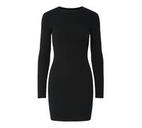 Minikleid PIECES "PCMIRA NEW LS O-NECK KNIT DRESS NOOS BC", Damen, Gr. L, N-Gr, schwarz, Strick, Obermaterial: 50% Viskose, 28% Polyester, 22% Nylon, unifarben, slim fit kurz, Rundhals, Kleider Minikl