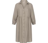 Minikleid RAGWEAR "Almu", Damen, Gr. L (40), Normalgrößen, grün (olivgrün), 75% Viskose, 25% Leinen, figurbetont ca. Mitte Oberschenkel, V-Ausschnitt, eng,mit Knopf normaler Saum mit Druckknöpfen,vers