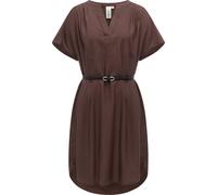 Minikleid RAGWEAR "Klarisa", Damen, Gr. L (40), Normalgrößen, braun (schwarz choco), Material: 85% Viskose, 15% Polyamid, Basic, figurumspielend ca. Mitte Oberschenkel, V-Ausschnitt, Fledermausärmel a