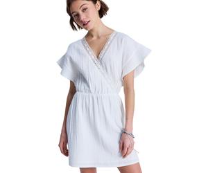 Minikleid ROXY "Bright Mornings Mini", Damen, Gr. S, US-Größen, coconut milk, Obermaterial: 100% Walkfrottier;, Kleider Minikleid (19145237-S) coconut milk