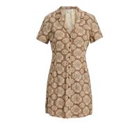 Roxy - Bedrucktes Hemdblusenkleid - Happy Shiny Girls Dress Portobella Tropical Tile für Damen - Größe S - Braun Braun S