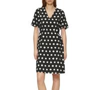 Kurzes Kleid aus Viskosemix mit Puffärmeln 46 schwarz 2163713.99A2.46