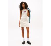 Minikleid TOMMY JEANS "TJW FLAG SWEATER MINI DRESS EXT", Damen, Gr. XXL (44), N-Gr, beige (ecru), Jersey, Obermaterial: 88% Viskose, 12% Polyester, unifarben, Kleider Minikleid (66073821-XXL) ecru