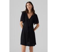 VERO MODA Damen Viskose Mini-Kleid Kurzarmkleid VMAlba 10292845 Black S