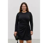 Minikleid VERO MODA "VMJILL LS DRESS JRS NOOS CUR", Damen, Gr. L, N-Gr, schwarz, Obermaterial: 96% Polyester, 4% Elasthan, unifarben, kurz, Kleider Minikleid, Materialmix (57202939-L) schwarz