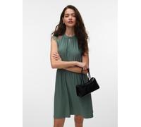 Minikleid VERO MODA "VMMILLA SL SHORT LACE DRESS NOOS", Damen, Gr. XS, N-Gr, laurel wreath, Jersey, Obermaterial: 95% Polyester, 5% Elasthan, unifarben, kurz, Rundhals, Kleider Minikleid, Materialmix,