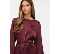 Minikleid VILA "VIENNA RAVENNA L/S O-NECK DRESS - NOOS", Damen, Gr. 40, N-Gr, rot (port royale), Obermaterial: 100% Polyester, unifarben, kurz, Kleider Minikleid, Kunstfaser (52869916-40) port royale