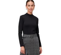 Minikleid ZERO "Damen 2 in 1 Optik Fischgrätenmuster", Damen, Gr. 42, Normalgrößen, schwarz (patch schwarzcream), Stoff, Obermaterial: 52% Polyester, 46% Viskose, 2% Elasthan, figurbetont lang, eng, K