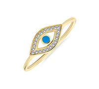 Minimalistische 14K Rosengold Plattiert .925 Sterling Silber Midi Knuckle 1Mm Band Stackable Zartes Cz Halo Böser Blick Ring Für Frauen Teen