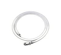 Minimalistische 4 mm flache Schlangenknochenkette, Vintage, flache Kette, Halskette, flexibel, 925er-Sterlingsilber, Fischgrätenmuster, flache Schlangenkette, magische Kette für Männer und Frauen,