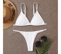 Minimalistisches Bikini Set Triangle BH & Tanga Unterteil 2 teiliger Badeanzug