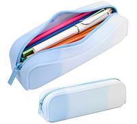 minimaliving Silicone Federmäppchen Schreibwaren Organizer, Federtasche für Schule und Büro (Blau)