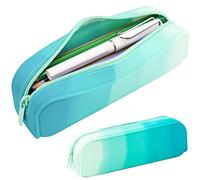 minimaliving Silicone Federmäppchen Schreibwaren Organizer, Federtasche für Schule und Büro (Grün)