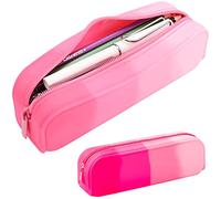 minimaliving Silicone Federmäppchen Schreibwaren Organizer, Federtasche für Schule und Büro (Rot)