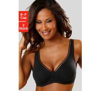 PETITE FLEUR Minimizer-BH Damen schwarz+weiß Gr.75D