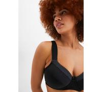 Minimizer-BH BONPRIX, Damen, Gr. 95, Cup E, schwarz (schwarz, kreidebeige), Obermaterial: 80% Polyamid, 20% Elasthan. Futter: 80% Polyamid, 20% Elasthan, BHs Minimizer-BH, Minimizer-BH mit gepolsterte