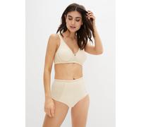 Minimizer-BH BONPRIX "Minimizer-BH mit gepolsterten Trägern", Damen, Gr. 80, Cup F, beige (sandbeige), Obermaterial: 92% Polyamid, 8% Elasthan. Futter: 80% Polyamid, 20% Elasthan, BHs Minimizer-BH, mi