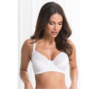 Minimizer-BH BONPRIX "Minimizer-BH mit Mesh", Damen, Gr. 95, Cup E, weiß, Obermaterial: 80% Polyamid, 20% Elasthan. Futter: 92% Polyamid, 8% Elasthan. Spitze: 100% Polyamid, BHs Minimizer-BH, Minimize